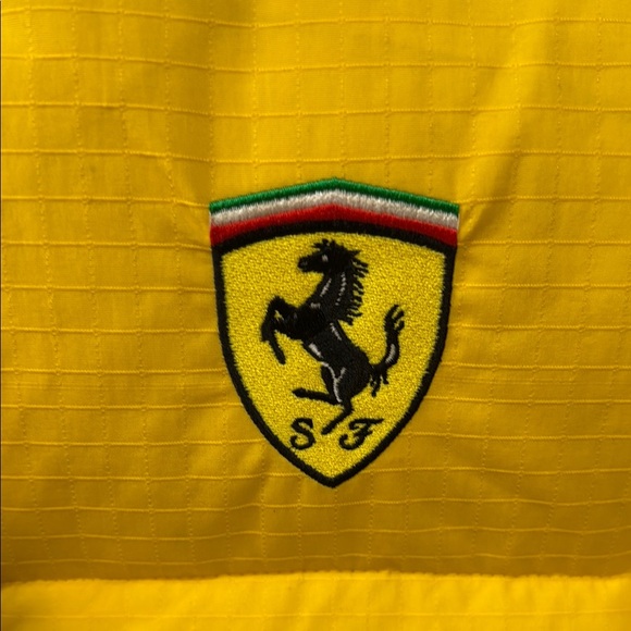 RARE, Ferrari, Yellow, Goose Down, Sleeveless Puffer Vest for Men, Size XXL - Picture 3 of 12